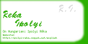 reka ipolyi business card