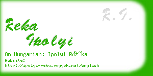 reka ipolyi business card